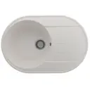 Врезная мойка Domaci Солерно DN 750-01 75x50x20 см кварц цвет белый/лен