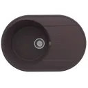 Врезная мойка Domaci Солерно DN 750-06 75x50x20 см кварц цвет коричневый трюфель