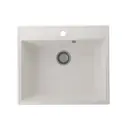 Врезная мойка Domaci Солерно DF 580-01 58x50x20 см кварц цвет белый/лен
