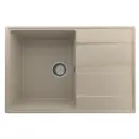 Врезная мойка Domaci Солерно DP 750-03 75x50x20 см кварц цвет бежевый/платиновый