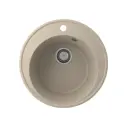 Врезная мойка Domaci Солерно DN 485-03 48.50x48.50x20 см кварц цвет бежевый/платиновый