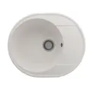 Врезная мойка Domaci Солерно DN 585-01 58.50x48.50x20 см кварц цвет белый/лен