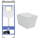 Комплект инсталляция с унитазом Creto 1002-001-L2W + INST-CR-1.1 цвет белый