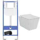 Комплект инсталляция с унитазом Creto 1002-001-L2W + INST-CR-1.0 цвет белый