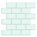 Наклейка декоративная 3D мозаика Мятный кирпич 25x25 см