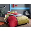 Комплект постельного белья Tac tntc126/126, полутораспальный, ранфорс, цвет красный