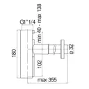 Сифон для раковины Nobili AV00107/10BM Ø32 мм латунь