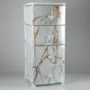 Комод Росспласт 4537447 4 ящика 47x38x95 см пластик цвет белый
