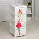 Комод Росспласт 4939690 4 ящика 38.5x47x93.5 см пластик цвет белый
