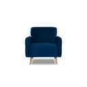 Кресло Finsoffa Hygge 79x86x90 см велюр цвет темно-синий