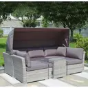 Диван садовый Afina garden AFM-320G grey алюминий серый