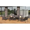 Садовая мебель для отдыха Ideal patio outdoor style Festa anthracite 3-seat алюминий черный:стол, диван, 2 кресла