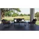 Садовая мебель для отдыха Ideal patio outdoor style Festa black 2-seat алюминий серый:стол, диван, 2 кресла