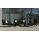 Садовая мебель для отдыха Ideal patio outdoor style Estivo black алюминий бежевый:стол, диван, 2 кресла