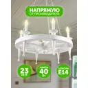 Люстра подвесная Дубравия 024-111-16 Ричард 6 ламп 23 м² цвет белый