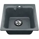 Мойка врезная квадратная 41x18x41 см VIGRO VG201 грей искусственный камень цвет серый антрацит