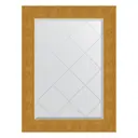 Зеркало с гравировкой в багетной раме Evoform чеканка золотая 90 мм 66x89 см BY 4108