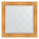 Зеркало с гравировкой в багетной раме Evoform травленое золото 99 мм 89x89 см BY 4331