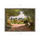 Картина в раме Декор депо Клод Моне Адольф Моне читает в саду 50x65 см
