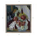 Картина в раме Декор депо "Ксения Черномор. Натюрморт с белой розой" 50x45 см