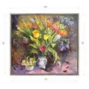 Картина в раме Декор депо "Ксения Черномор. Тюльпаны" 90x100 см