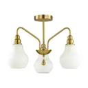 Люстра потолочная LUMION 4562_3C, 3 лампы, 9 м², цвет золотой