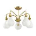 Люстра потолочная LUMION 4562_5C, 5 ламп, 15 м², цвет золотой