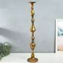 Подсвечник Simaland на 1 свечу "Микелле" состаренная бронза 15x15x81.5 см