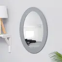 Зеркало с рамой Клик мебель настенное 37.5x57.5 см серое