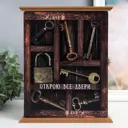 Ключница Simaland 6 крючков "Ключи - Открою все двери" 25x20x6.5 см