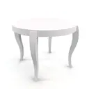 Кухонный стол круглый Лидер Элис 100-SH_BM 100-158x100x75 см бук цвет белый матовый