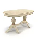 Кухонный стол овальный Лидер Йорк 145/95-OBSH_KK 145-203x95x81 см бук цвет кремовый