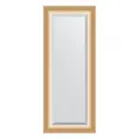 Зеркало с фацетом в багетной раме Evoform травленое золото 87 мм 56x136 см BY 1161