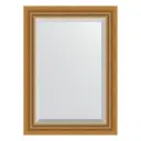 Зеркало с фацетом в багетной раме Evoform состаренное золото с плетением 70 мм 53x73 см BY 3379