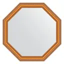 Зеркало в багетной раме Evoform золотые бусы на бронзе 60 мм 66x66 см BY 3978
