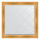 Зеркало с гравировкой в багетной раме Evoform травленое золото 99 мм 109x109 см BY 4460