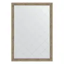Зеркало с гравировкой в багетной раме Evoform виньетка античное серебро 85 мм 130x185 см BY 4487
