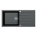 Врезная мойка Alveus 1140598 100x50x19.80 см искусственный камень цвет черный