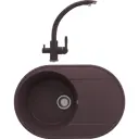 Врезная мойка Domaci 578897 75x50x20 см кварц цвет коричневый
