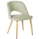Стул R-home Lars 52.5x76.5x57.5 см микровелюр цвет зеленый/дуб