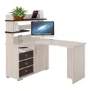 Компьютерный стол Мэрдэс СР-145 КВК-ЛЕВ НОВЫЙ 140x139x116 см ЛДСП цвет светло-бежевый