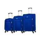 Комплект чемоданов 3 шт Lacase Amsterdam 75x47x37 см текстиль цвет синий