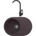 Врезная мойка Domaci Солерно DN 750-06 75x50x20 см кварц цвет коричневый