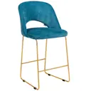Барный стул R-home Lars 52.5x105x57.5 см цвет голубой/золотой