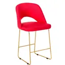 Барный стул R-home Lars 52.5x96x57.5 см цвет красный/золотой