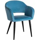 Кресло R-home Oscar 60x77.5x59 см цвет синий/черный