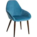 Кресло R-home Kent 58.5x84x59.5 см цвет голубой/орех