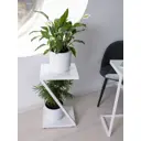Подставка для цветов Диалан-Строй лофт 61x30x37 см металл белый ЛДСП