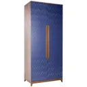 Шкаф распашной R-Home Сканди 100x230x60 см МДФ цвет синий сапфир