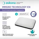 Подушка анатомическая Askona Immuno S серия Technology Ice 38x60 см, пена